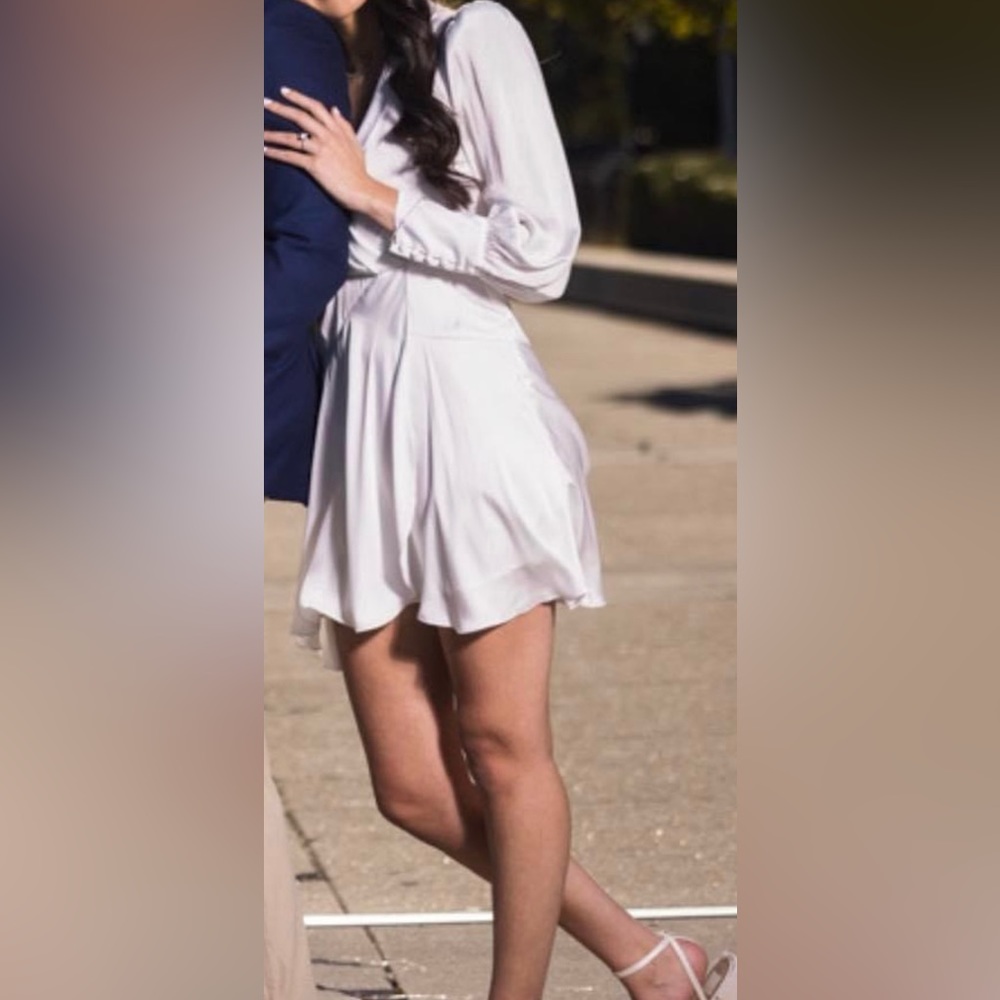 White satin dress
